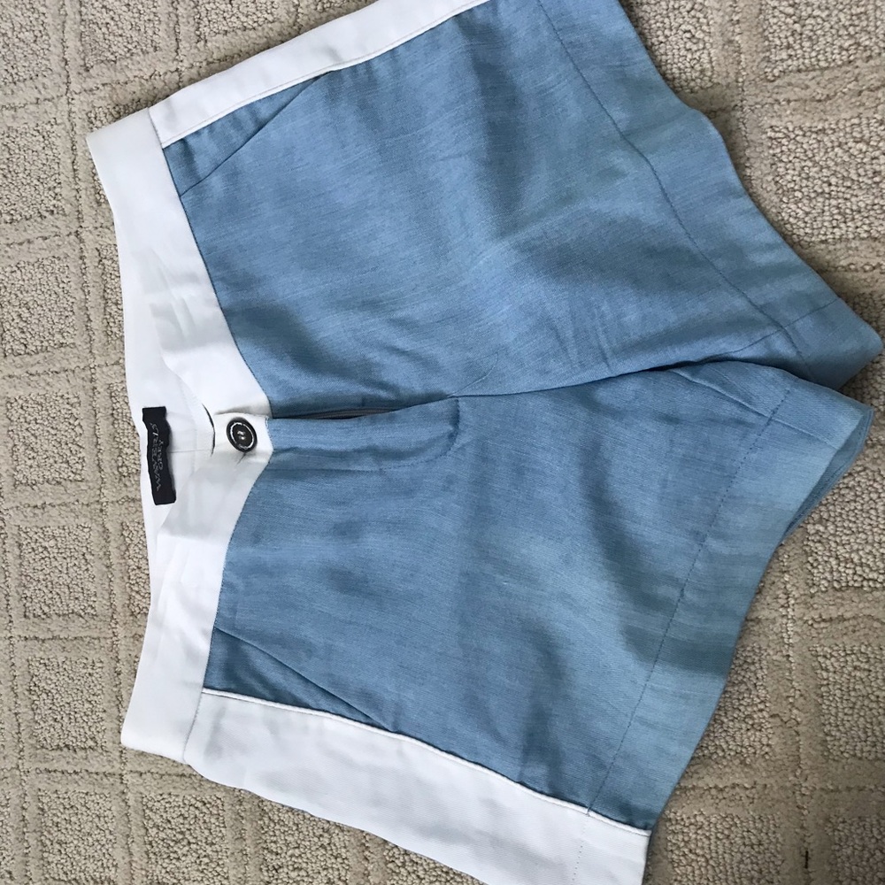 BLUE AND WHITE DRESSY SHORTS